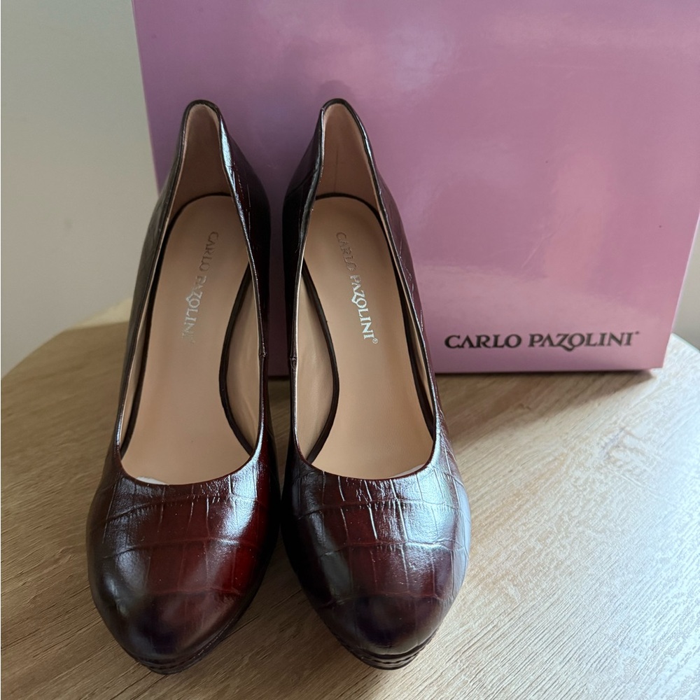 Carlo Pazolini- Burgundy/Ox-blood red Women's High heeled Shoes